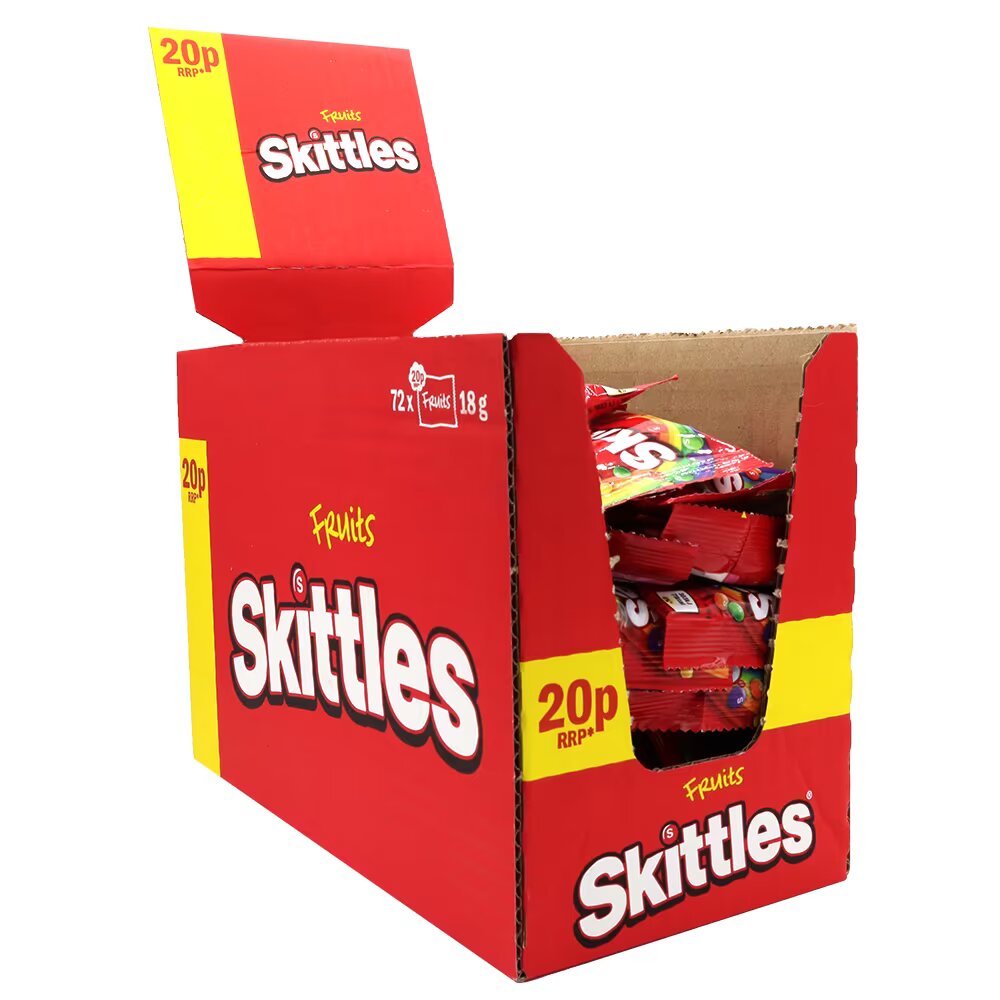 Skittles Vegan Fruits Sweets Bag 18g 20p PMP
