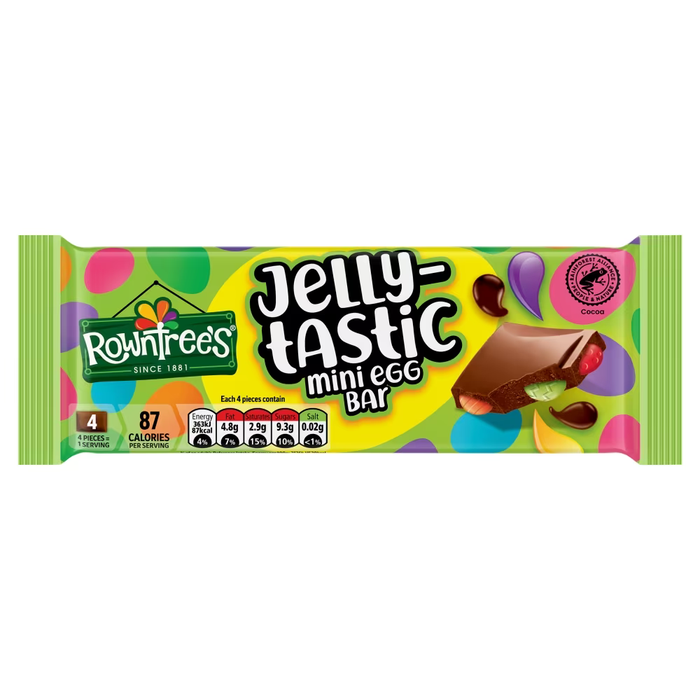 Rowntree's Jelly-Tastic Mini Egg Chocolate Sharing Bar 100g
