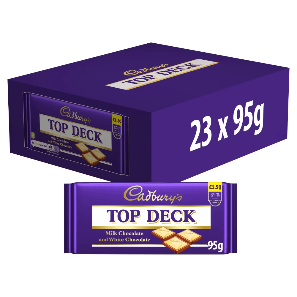 Cadbury's Top Deck Milk Chocolate and White Chocolate 95g £1.50 PMP