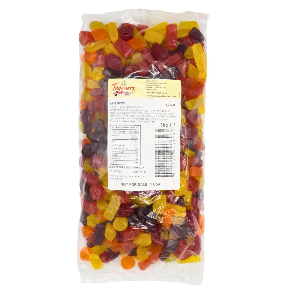Taveners Wine Gums Bag 3kg