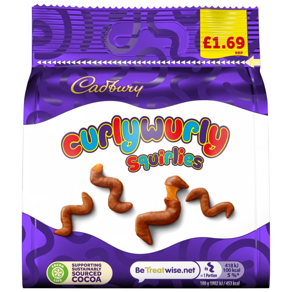 Cadbury Curly Wurly Squirlies Chocolate Bag 85g