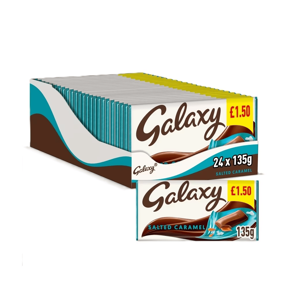Galaxy Salted Caramel & Milk Chocolate Block Bar 135g