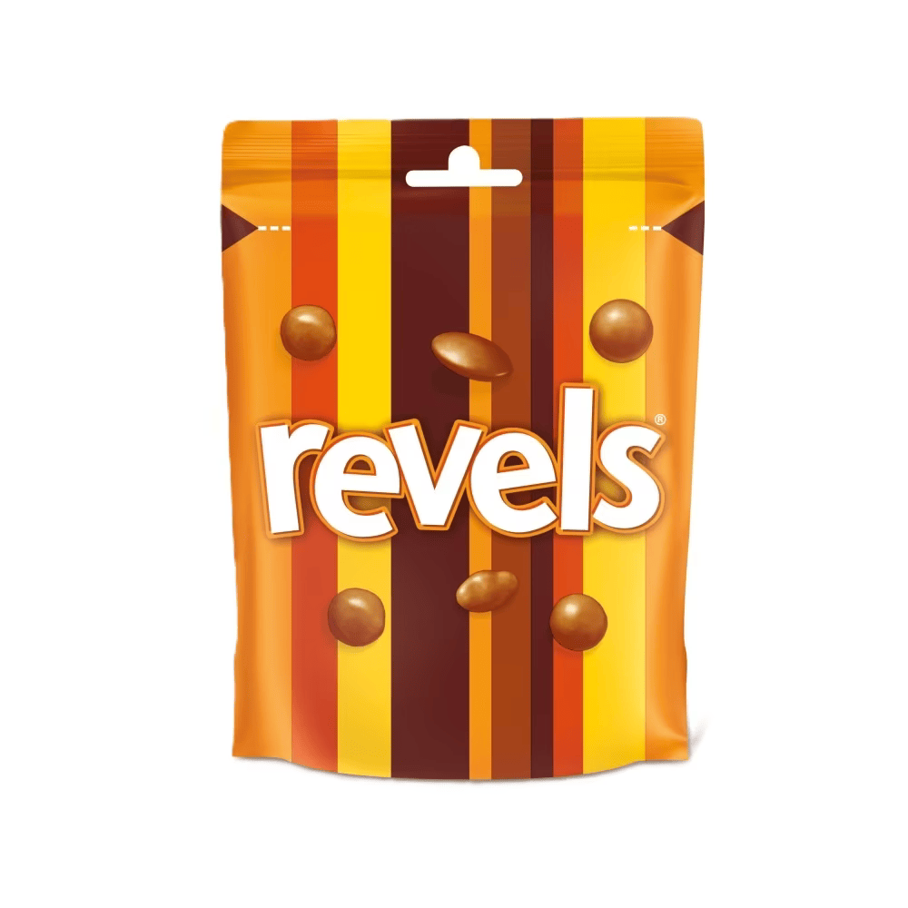 Revels Milk Chocolate with Raisins, Coffee & Orange Bites Pouch Bag 101g
