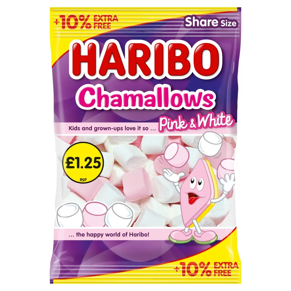 Haribo Chamallows Bag 154g £1.25 PMP + 10% Extra Free