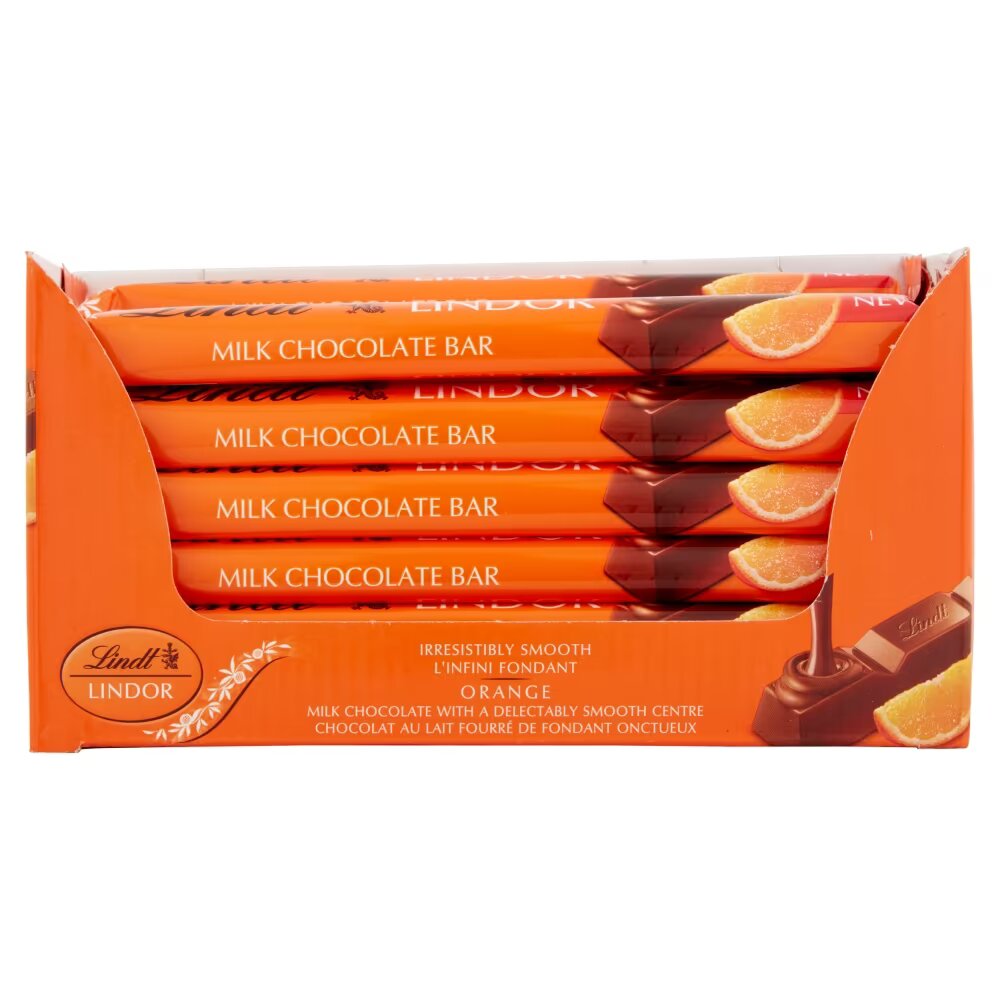 Lindt Lindor Orange Milk Chocolate Treat Bar 38g