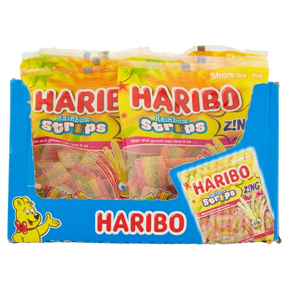 Haribo Rainbow Strips Z!ng Share Bags 130g