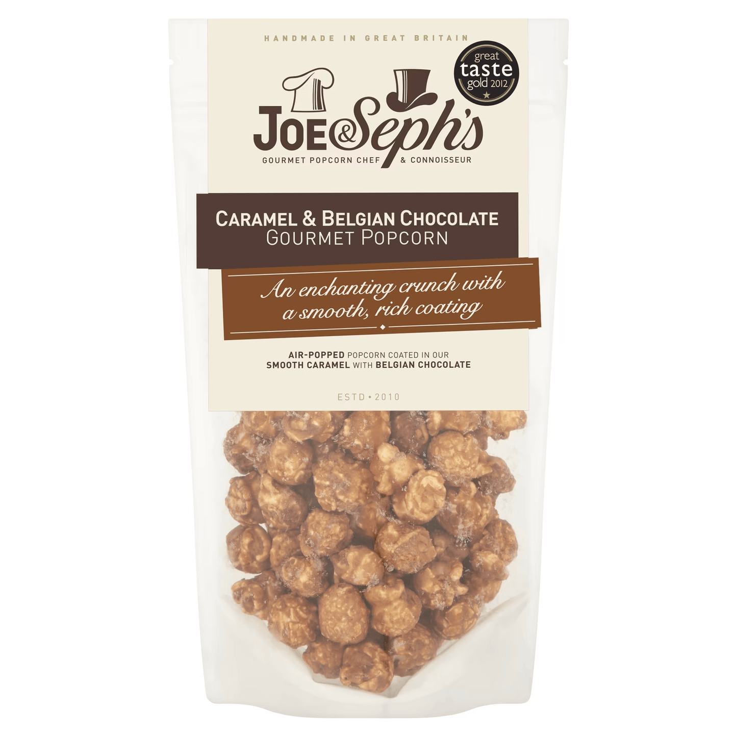 Joe & Seph's Caramel & Belgian Chocolate Gourmet Popcorn Pouch 70g