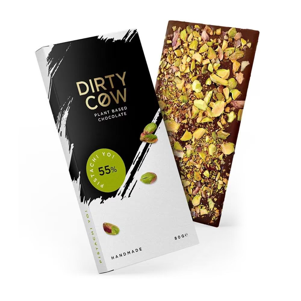 Dirty Cow Pistachi Yo! Plant Based Chocolate Bar 80g