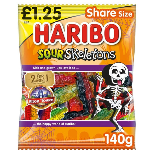 Haribo Sour Skeletons Bag 140g