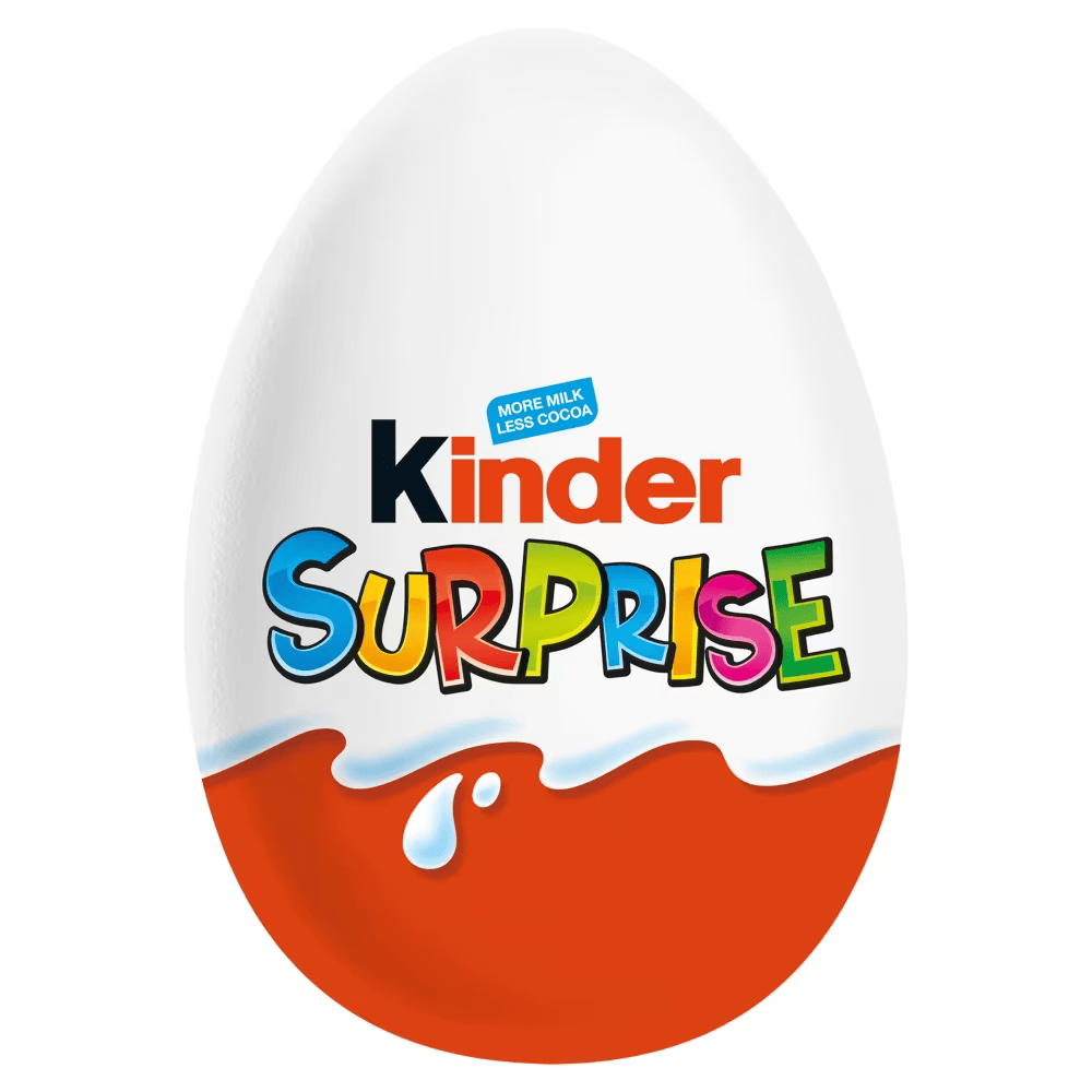 Kinder Surprise Milk Chocolate Eggs With Toy 20g
