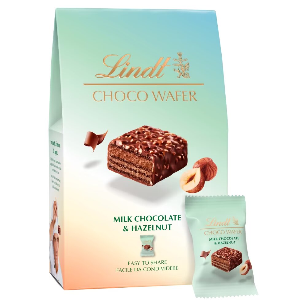 Lindt CHOCO WAFER Milk Chocolate & Hazelnut Sharing Box 135g