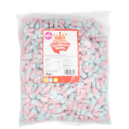 Kingsway Fizzy Bubblegum Bottles 3kg Bag