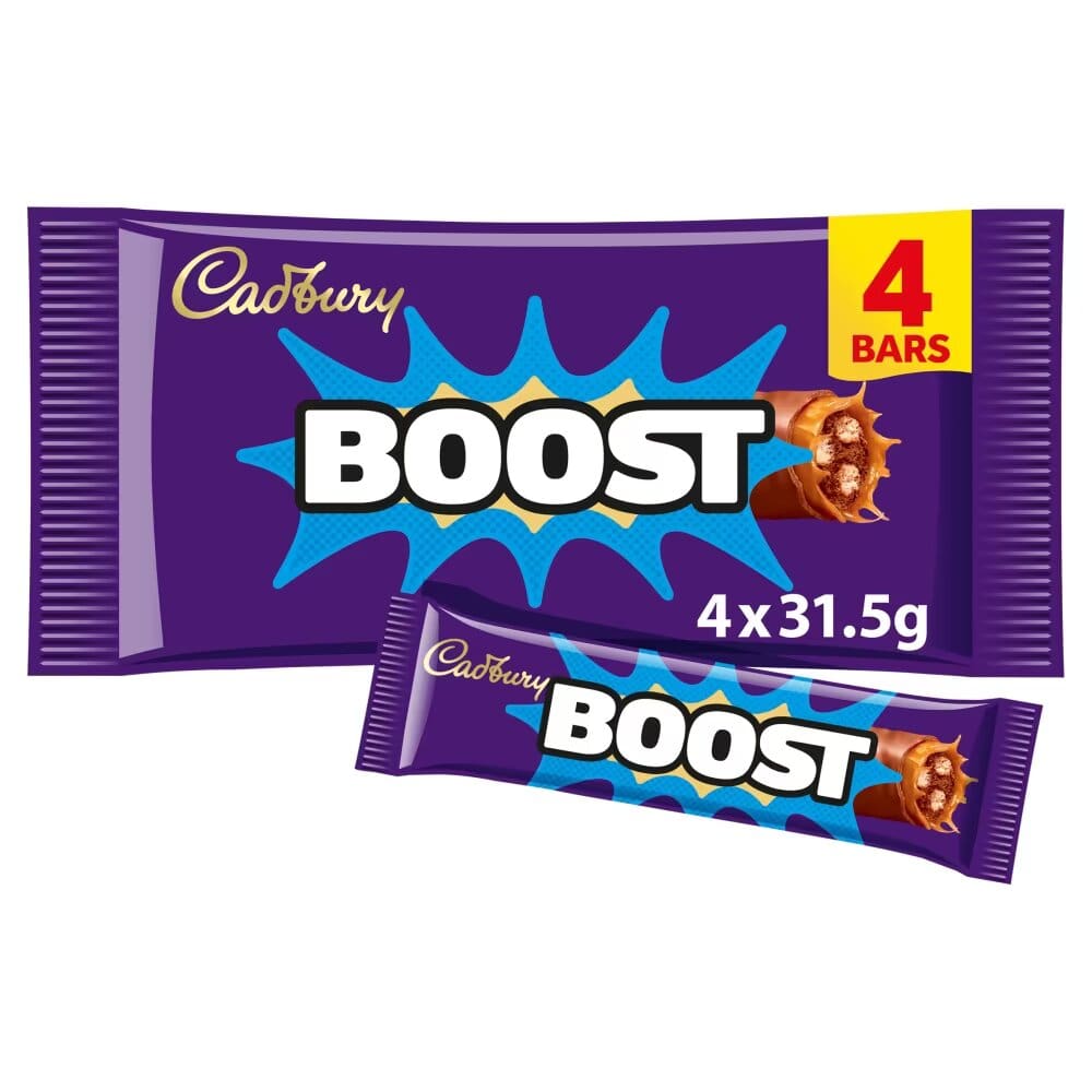 Cadbury Boost Chocolate Bar 4 Pack Multipack 126g