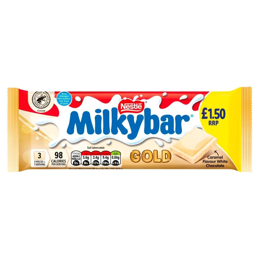 Milkybar Gold Caramel White Chocolate Sharing Bar 90g PMP £1.50