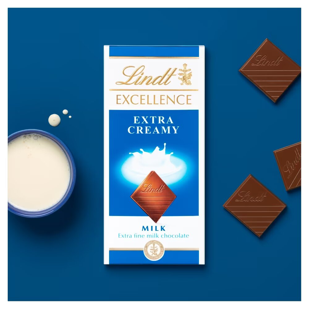 Lindt Excellence Milk Extra Creamy Chocolate Bar 100g