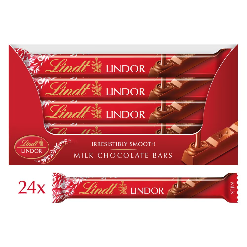 Lindt Lindor Milk Chocolate Treat Bar 38g