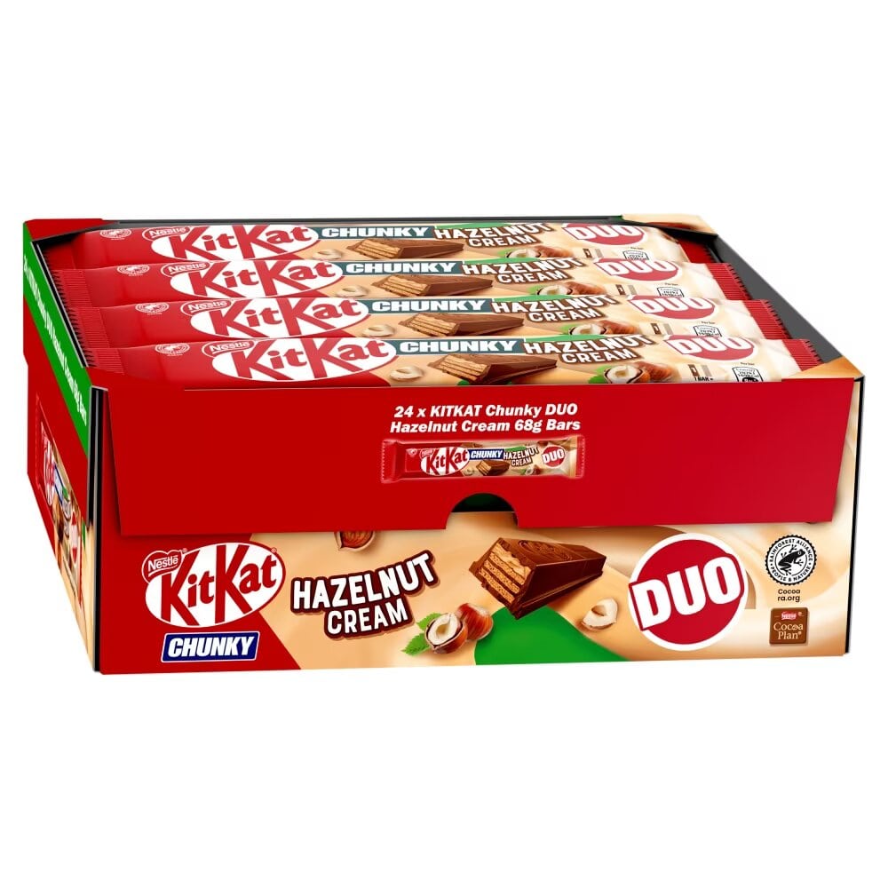 KitKat Chunky Duo Hazelnut Cream Chocolate Bar 68g