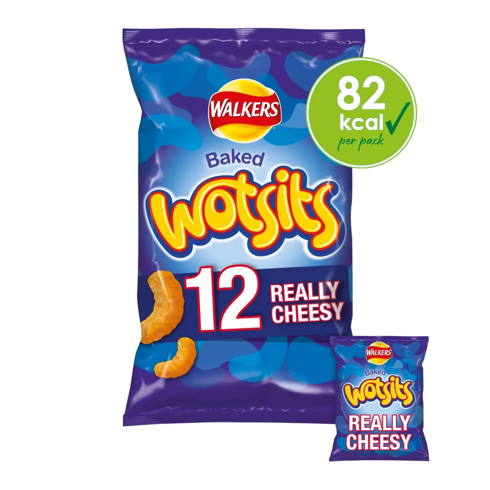 Walkers Wotsits Really Cheesy Multipack Snacks Crisps 12 Pack