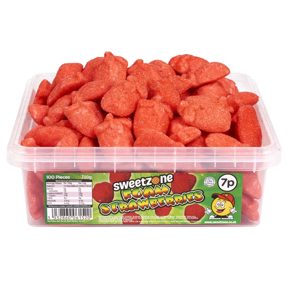 Sweetzone Foam Strawberry Slices Tub 700g 7p PMP