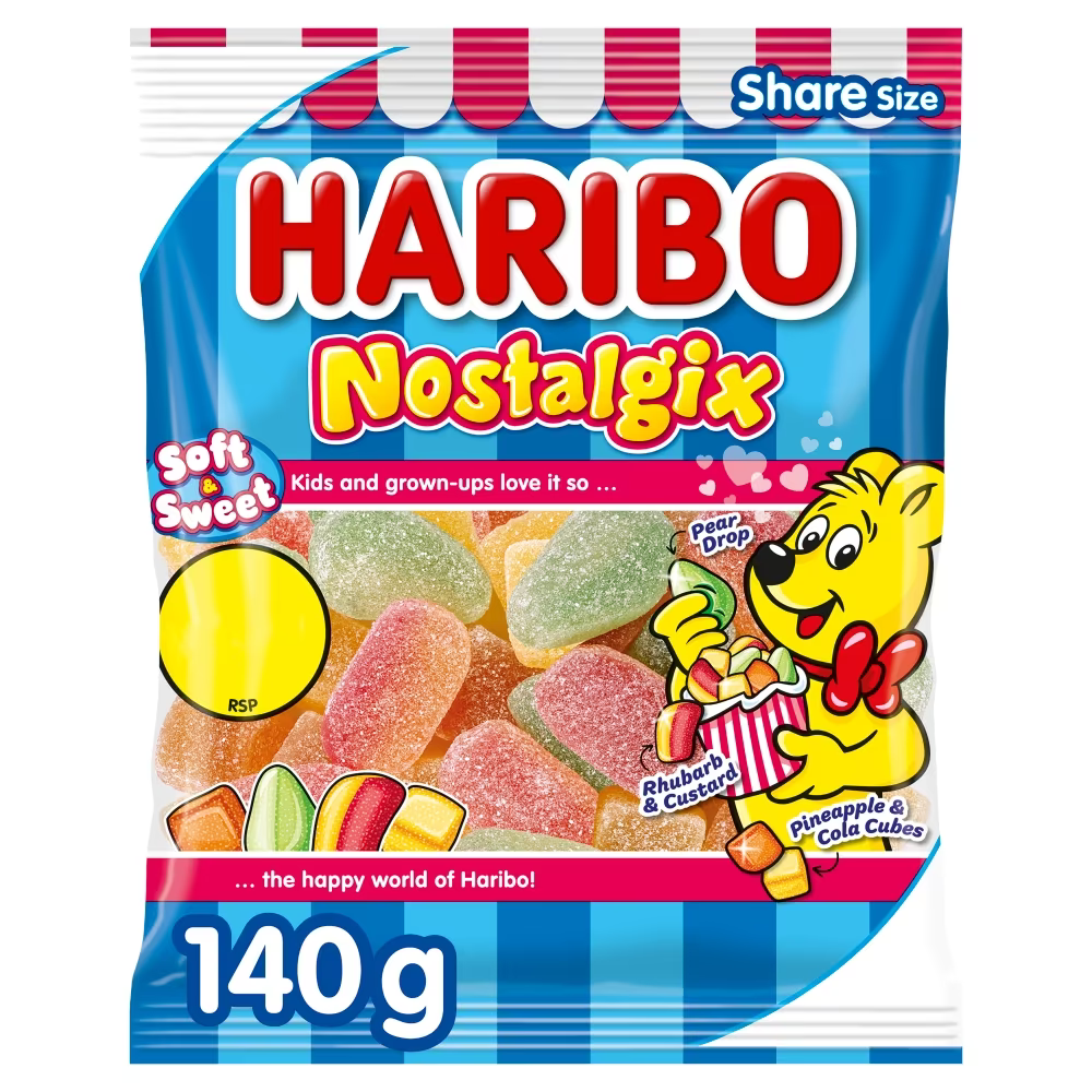 Haribo Nostalgix Sugar Coated Fruit & Cola Flavour Jelly Sweets 140g £1.25 PMP