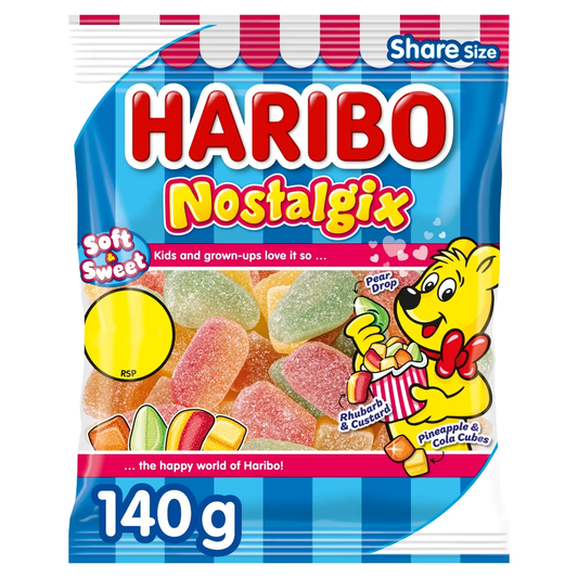 Haribo Nostalgix Sugar Coated Fruit & Cola Flavour Jelly Sweets 140g £1.25 PMP