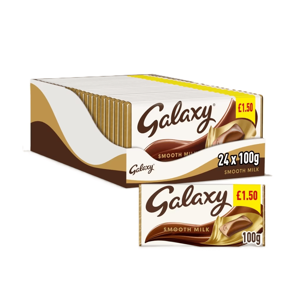 Galaxy Smooth Milk Chocolate Block Bar 100g £1.50 PMP