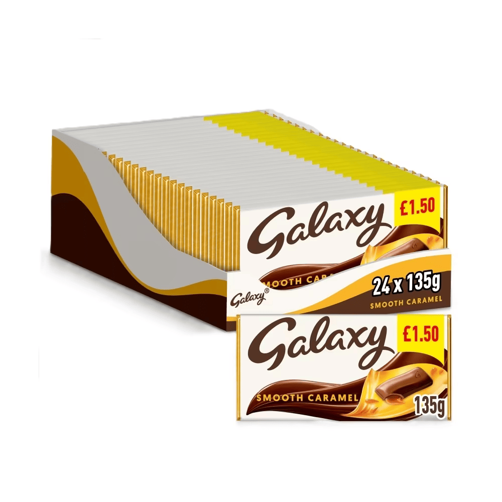Galaxy Smooth Caramel & Milk Chocolate Block Bar 135g £1.50 PMP