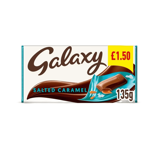 Galaxy Salted Caramel & Milk Chocolate Block Bar 135g