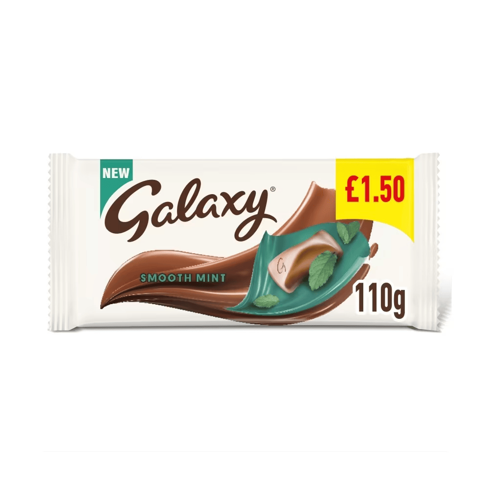 Galaxy Smooth Mint Chocolate Block Bar 110g £1.50 PMP