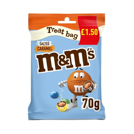 M&M's Salted Caramel Milk Chocolate Treat Bag 70g £1.50 PMP