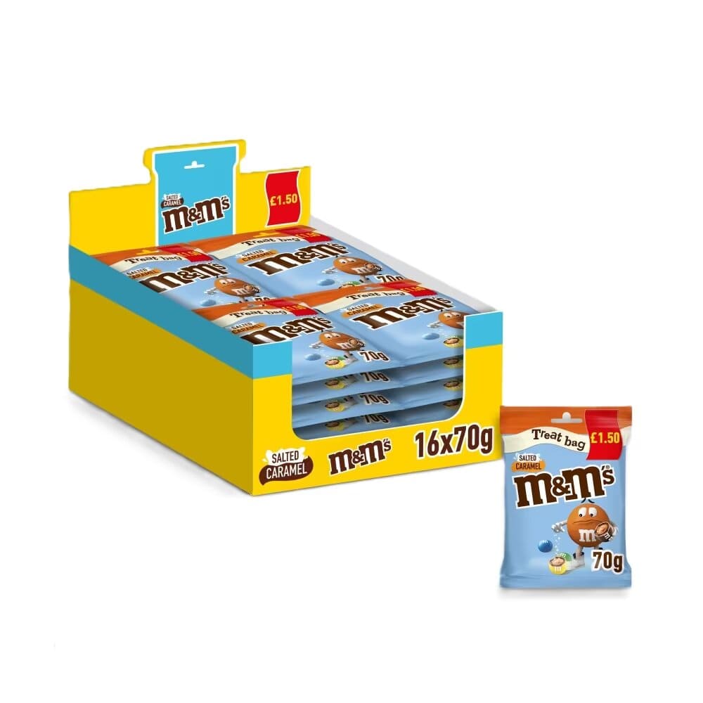 M&M's Salted Caramel Milk Chocolate Treat Bag 70g £1.50 PMP