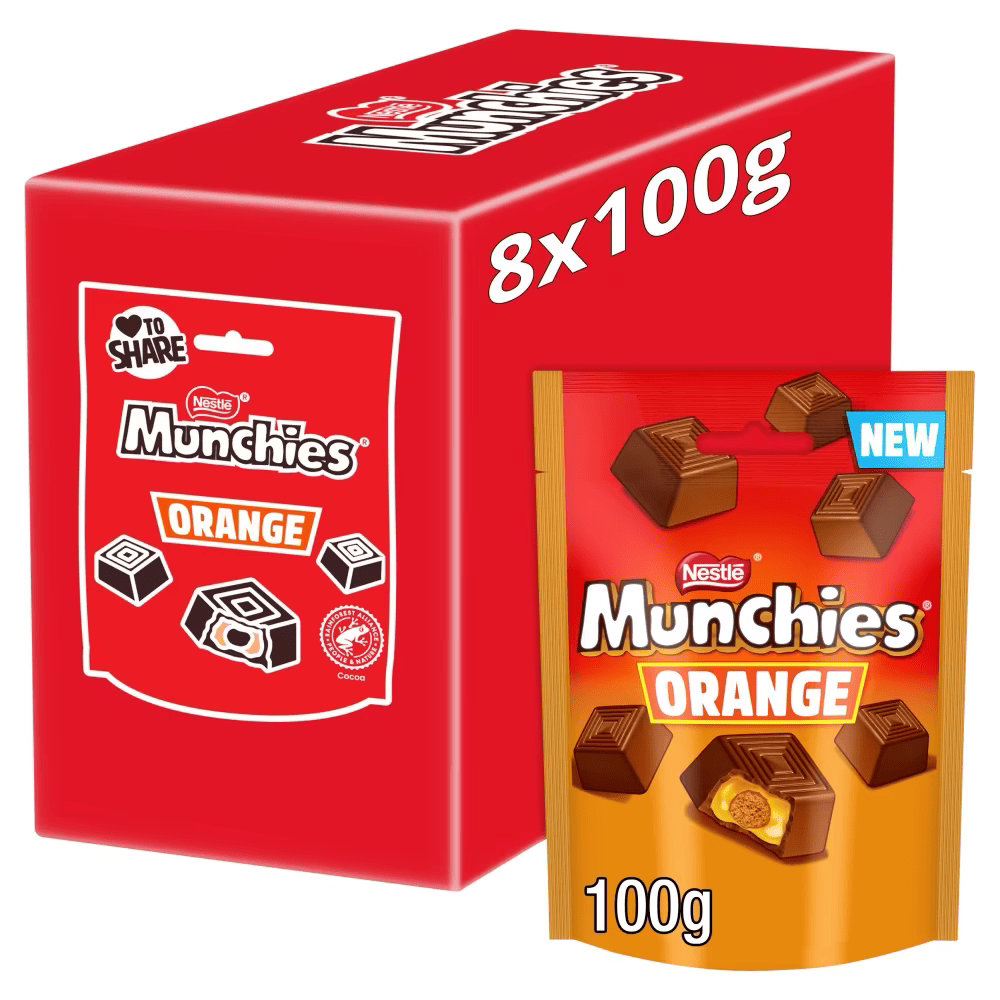 Munchies Orange Flavoured Chocolate Share Bag 100g
