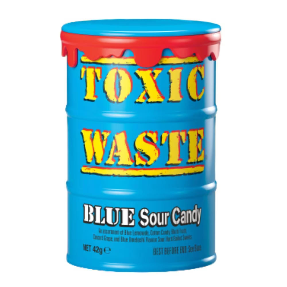Toxic Waste Blue Sour Candy Drum 42g