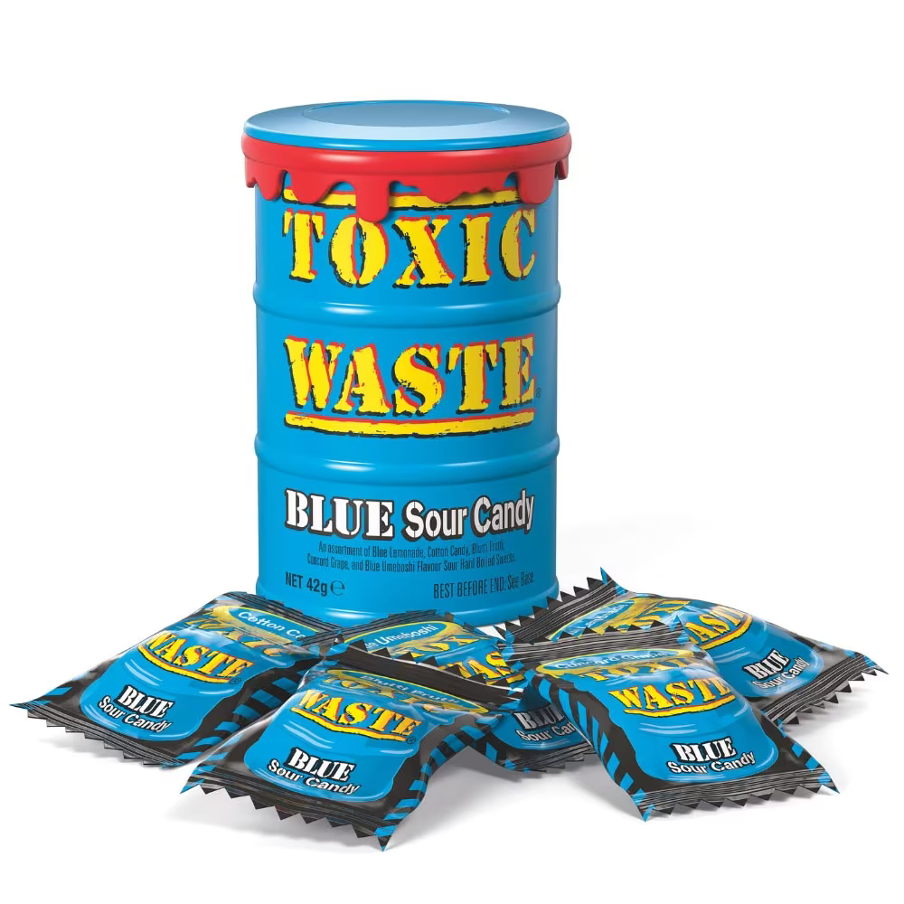 Toxic Waste Blue Sour Candy Drum 42g