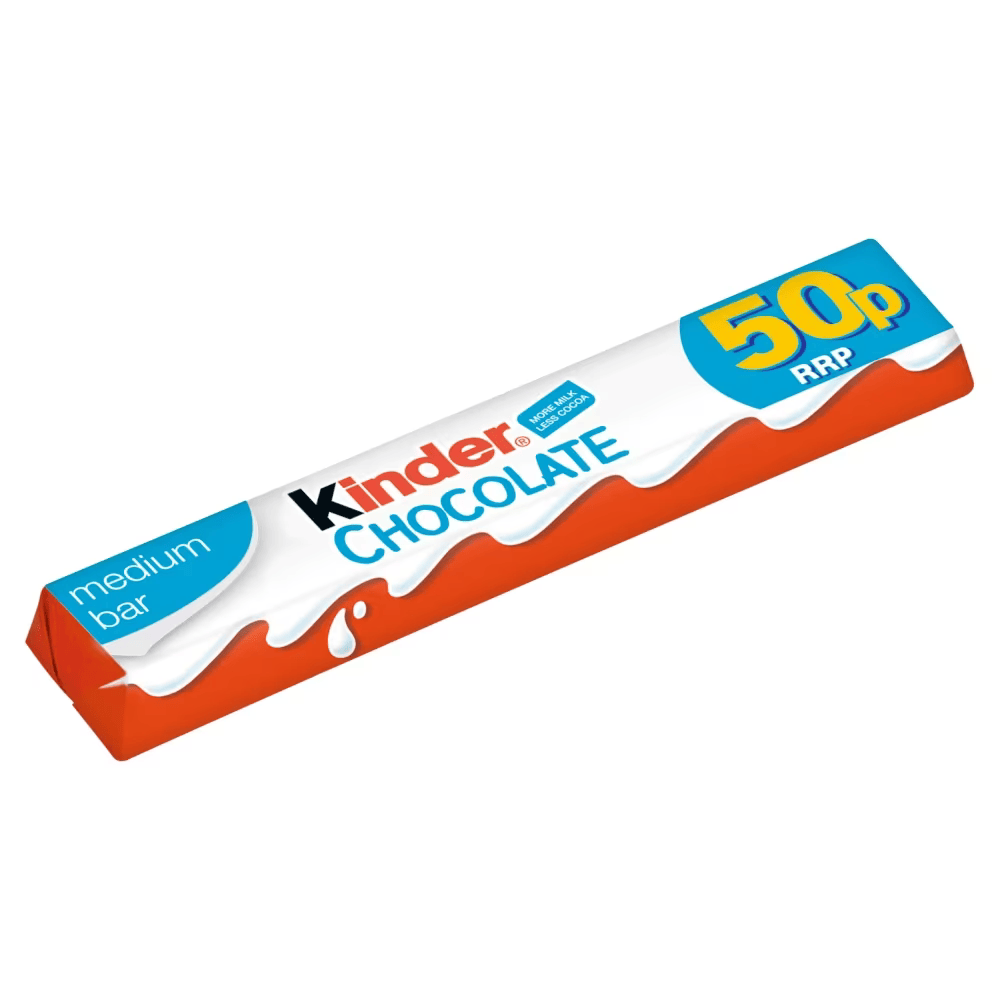 Kinder Medium Chocolate Bar 21g 50p PMP
