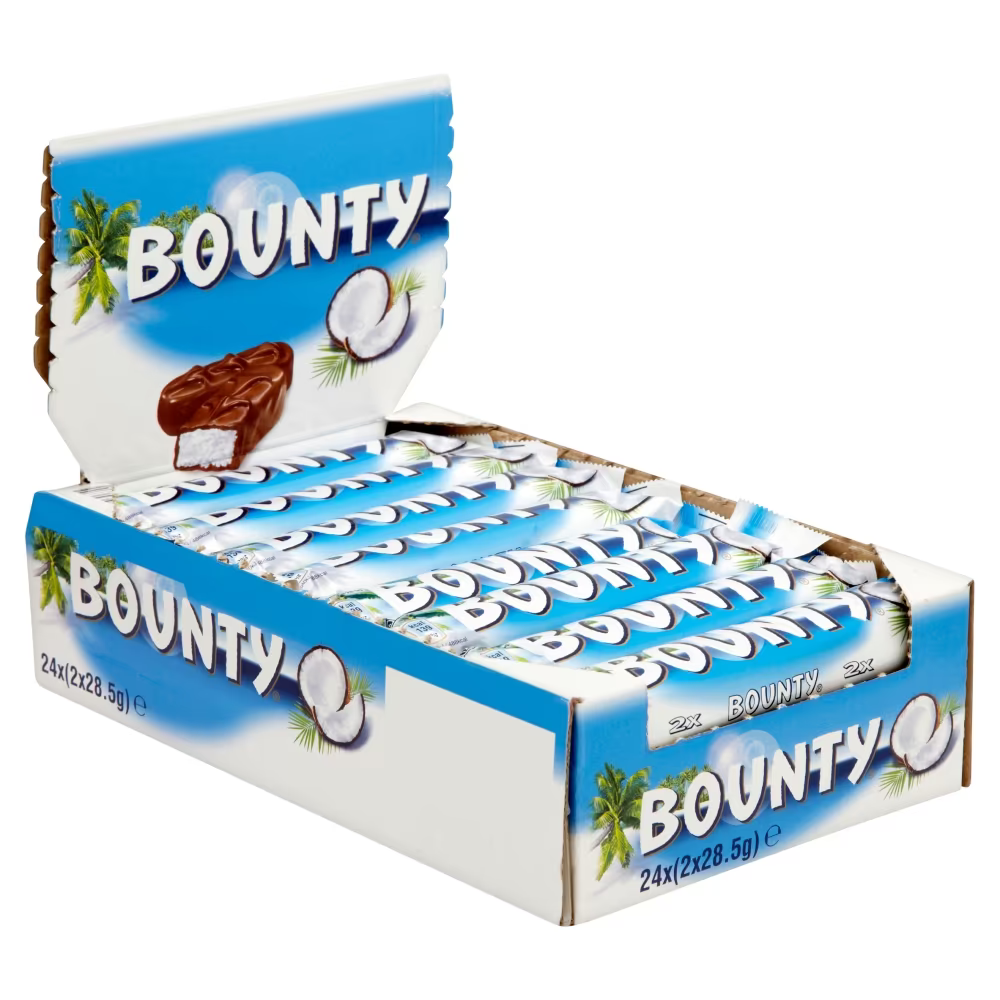 Bounty Coconut & Milk Chocolate Snack Bar Duo 57g