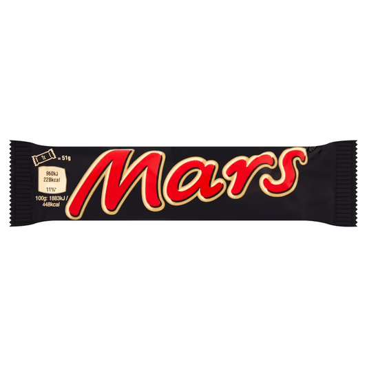 Mars, Caramel, Nougat & Milk Chocolate Snack Bar 51g