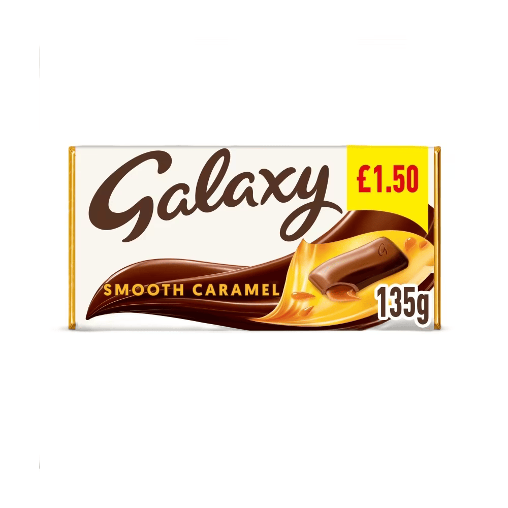Galaxy Smooth Caramel & Milk Chocolate Block Bar 135g £1.50 PMP