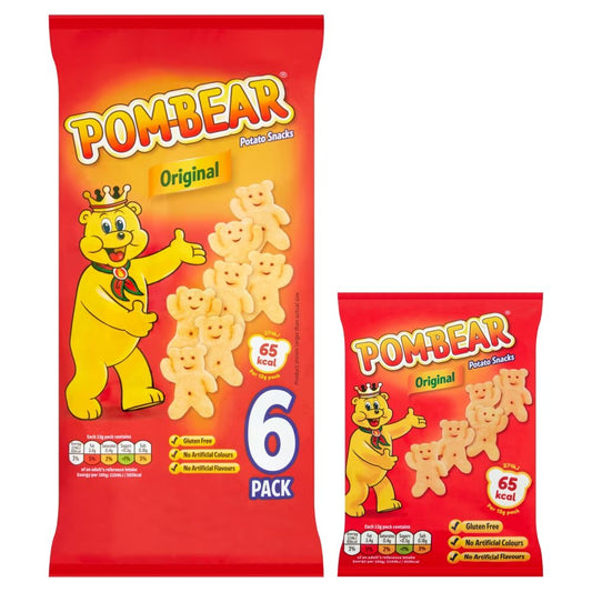 Pom-Bear Original Multipack Crisps 6 Pack