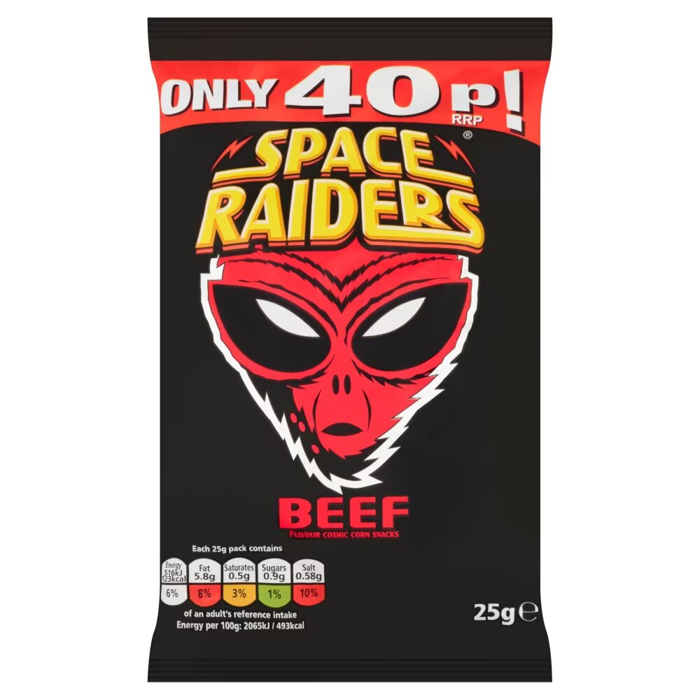 Space Raiders Beef Crisps 25g