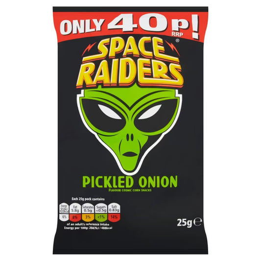 Space Raiders Pickled Onion Crisps 25g