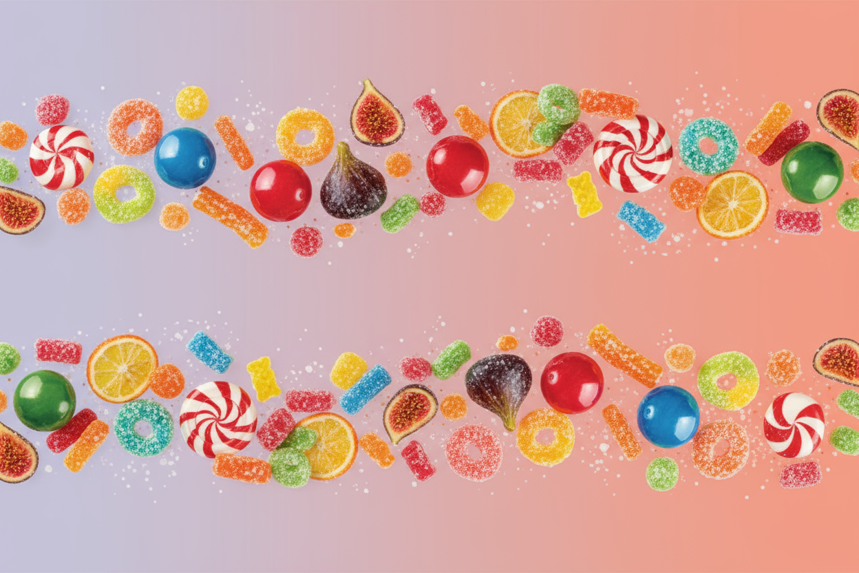 confectionery banner with no words 